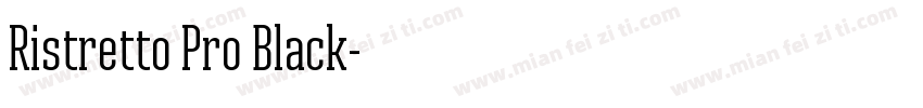 Ristretto Pro Black字体转换